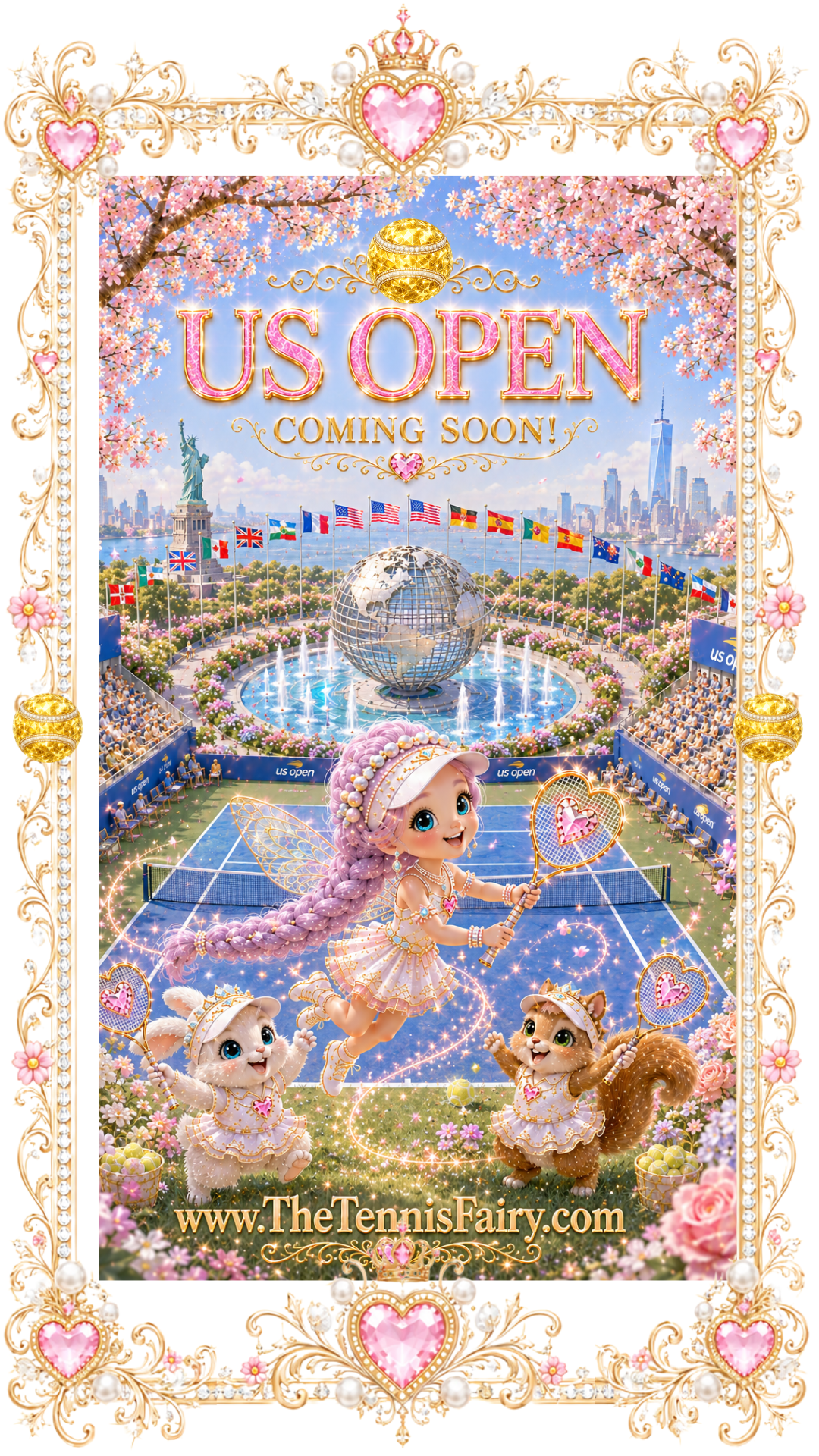 18 – 🇺🇸 US Open 2026 Is Coming! The Tennis Fairy Flies to Flushing Meadows — USA, Tennis, Stars, Colors & Dreams! ✨🎾🇺🇸